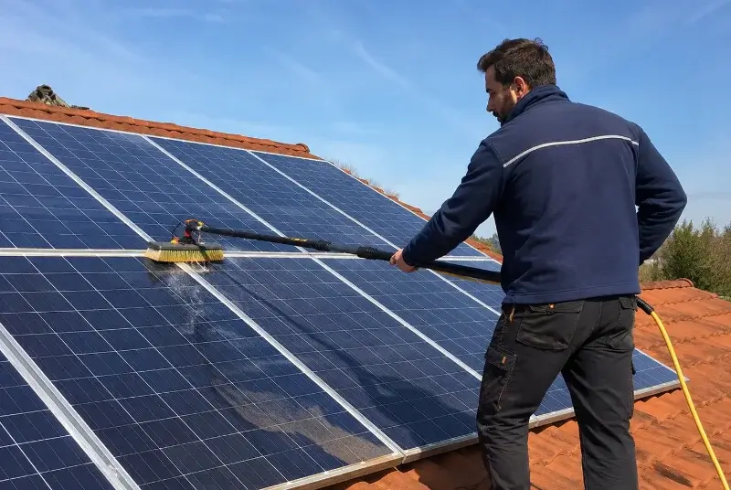 Nettoyage et entretien de panneaux solaires à Verruyes